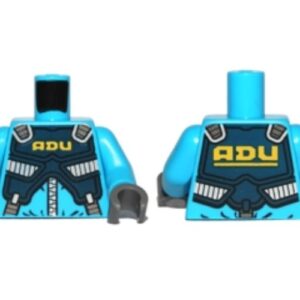 973pb0903c01 – Torso Alien Conquest ADU Soldier with Protection Vest Pattern / Dark Azure Arms / Dark Bluish Gray Hands