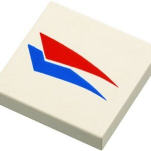 3068bpb0015 – Tile 2 x 2 with Groove with Red and Blue Windsurfer Triangles Pattern