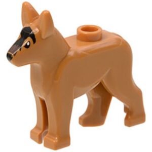 92586pb01 – Dog, Alsatian / German Shepherd with Black Eyes, Nose, Blaze and Dark Brown Muzzle Pattern