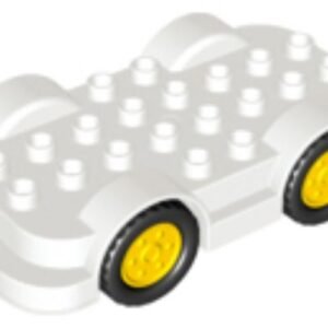 15314c01 – Duplo Car Base 4 x 8 with Yellow Wheels with Black Tires