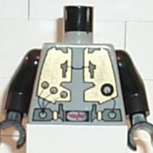 973px81c01 – Torso Space Life on Mars (LoM) Spacesuit with Belt Meter Pattern / Black Arms / Black Hands