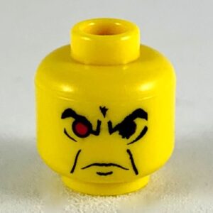 3626bpx40 – Minifigure, Head Male Angry Eyebrows and Red Eye Pattern – Blocked Open Stud