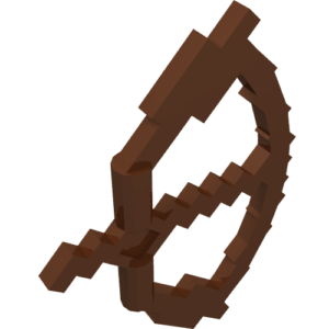 18792 – Minifigure, Weapon Bow, Pixelated with Arrow Drawn (Minecraft)