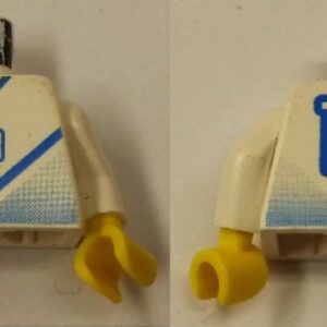 973pb0217c01 – Torso Soccer Blue Chevron, Number 18, and Yellow Neck Pattern / White Arms / Yellow Hands