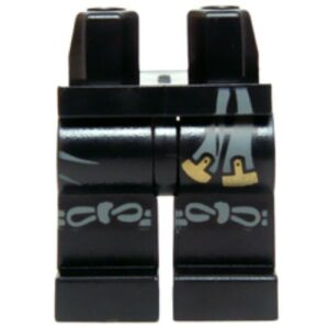 970c00pb0428 – Hips and Legs with Dark Bluish Gray and Gold Sash and Dark Bluish Gray Knotted Knee Straps Pattern