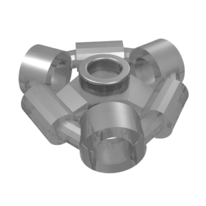 20612 – Minifigure, Weapon Holder Ring with 3 Bars and 3 Bar Holes (Ninjago Aeroblade Center) – Hollow Stud