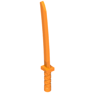 21459 – Minifigure, Weapon Sword, Shamshir/Katana (Square Guard) with Capped Pommel and Holes in Crossguard and Blade