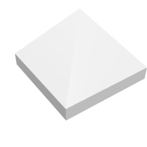22388 – Slope 45 1 x 1 x 2/3 Quadruple Convex Pyramid