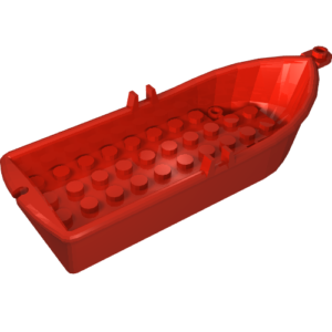 2551 – Boat, 14 x 5 x 2 with Oarlocks and 2 Hollow Inside Studs