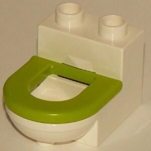 4911c06 – Duplo, Furniture Toilet with Lime Seat (4911 / 4912)