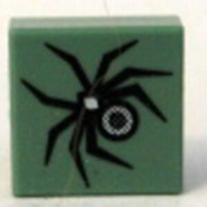 3070bpb001 – Tile 1 x 1 with Groove with HP Black Spider Pattern