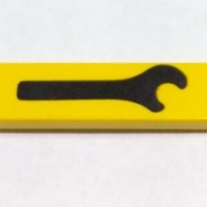 2431px7 – Tile 1 x 4 with Black Spanner Wrench Pattern