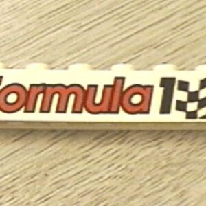 3009pb045 – Brick 1 x 6 with ‘Formula 1’ and Checkered Flag Pattern