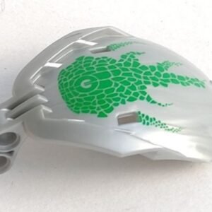 41671pb06 – Bionicle Bohrok Windscreen 4 x 5 x 7 with Green Scales and Lehvak-Kal Logo Pattern