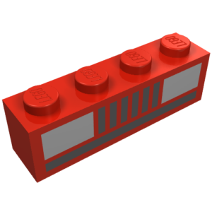 3010p08 – Brick 1 x 4 with Car Headlights Pattern (Basic)