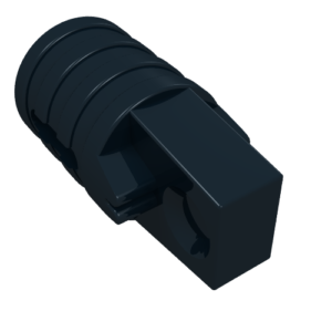30552 – Hinge Cylinder 1 x 2 Locking with 1 Finger and Axle Hole on Ends with Slots