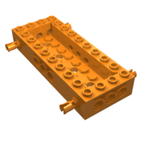 30643 – Vehicle, Base 4 x 10 x 1 1/3 with 8 x 2 Recessed Center, 4 Pins, Technic Holes