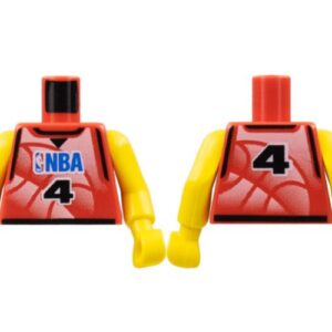 973bpb157c01 – Torso NBA Player Number 4 Pattern / Yellow NBA Arms