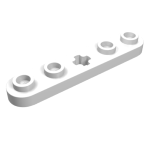 32124 – Technic, Plate 1 x 5 with Smooth Ends, 4 Studs and Center Axle Hole