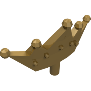33322 – Minifigure, Crown Tiara, 5 Points, Rounded Ends