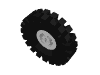 3482c02 – Wheel with Split Axle Hole with Black Tire 30 x 10.5 Offset Tread (3482 / 2346)