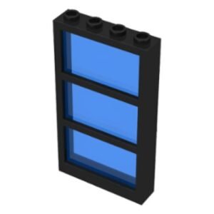 6160c05 – Window 1 x 4 x 6 with 3 Panes with Fixed Trans-Dark Blue Glass