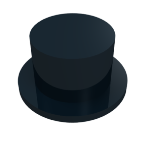 3878 – Minifigure, Headgear Hat, Top Hat