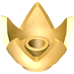 39262 – Minifigure, Headgear Crown Eggshell with 5 Points and Center Stud
