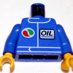 973pb0106bc01 – Torso Octan Logo and Italic Font ‘OIL’ with Logo Colors Reversed Pattern / Blue Arms / Yellow Hands