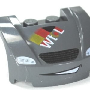 98835pb003 – Vehicle, Mudguard 3 x 4 x 1 2/3 Curved Front with Headlights, Grille and Smile Pattern (Max Schnell)