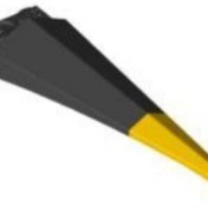 61406pb01 – Plate, Modified 1 x 2 with Angular Extension with Molded Flexible Yellow Tip Pattern