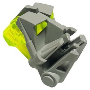 32553c02 – Bionicle Head Connector Block 3 x 4 x 1 2/3 with Trans-Neon Green Eye / Brain Stalk (32553 / 32554)