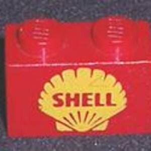 3004pb011 – Brick 1 x 2 with Shell Logo II Pattern