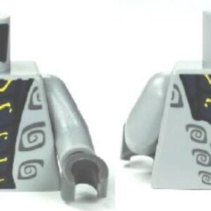 973pb1031c01 – Torso Ninjago Wrap with Dark Blue Snake Pattern / Light Bluish Gray Arms / Dark Bluish Gray Hands