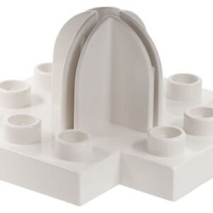 42058 – Duplo, Plate 4 x 4 with 2 x 2 x 2 Dome Top and Cross Cut Slots