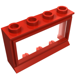 453bc01 – Window 1 x 4 x 2 with Extended Lip, with Glass