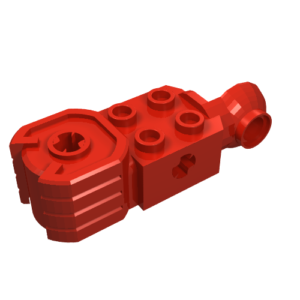 47431 – Technic, Brick Modified 2 x 2 with Axle Hole, Rotation Joint Ball Half Vertical, and Fist