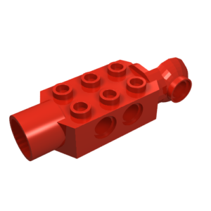 47432 – Technic, Brick Modified 2 x 3 with Pin Holes, Rotation Joint Ball Half Vertical, and Rotation Joint Socket