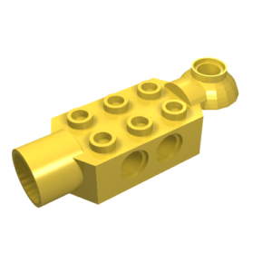 47454 – Technic, Brick Modified 2 x 3 with Pin Holes, Rotation Joint Ball Half Horizontal, and Rotation Joint Socket