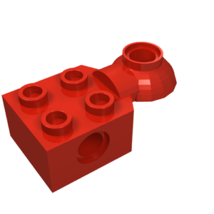 48170 – Technic, Brick Modified 2 x 2 with Pin Hole and Rotation Joint Ball Half Horizontal