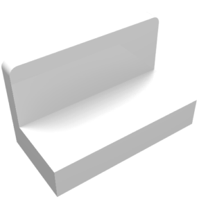 4865b – Panel 1 x 2 x 1 with Rounded Corners