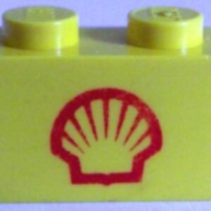 3004px26 – Brick 1 x 2 with Shell Logo I Small Pattern