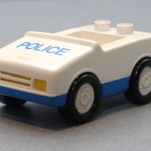 2235pb04 – Duplo Car with 1 x 2 Studs with Blue Base and 'POLICE' Pattern