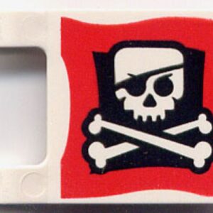 2335pb008 – Flag 2 x 2 Square with Skull and Crossbones (Eye Patch) Pattern