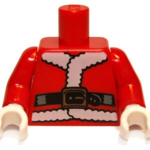 973pb1243c01 – Torso Santa Jacket with Fur and Black Belt Pattern / Red Arms / White Hands