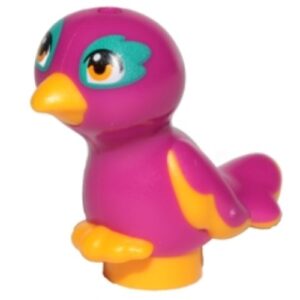 35074pb02 – Bird, Friends / Elves, Feet Joined with Magenta Body and Bright Light Orange Eyes Pattern (Pepper)