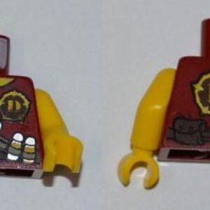 973pb0992c01 – Torso Dino Tranquilizer Bandolier, Belt and 'D' Pattern / Yellow Arms / Yellow Hands