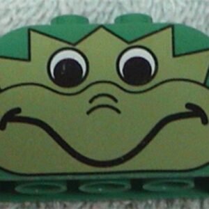 4744px13 – Slope, Curved 4 x 2 x 2 Double with 4 Studs with Frog Face Pattern