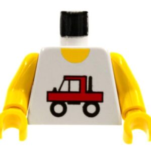 973pb0006c01 – Torso Town Trucker Red Truck Logo Pattern / Yellow Arms / Yellow Hands