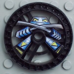 32349pb01 – Technic, Disk 5 x 5 – RoboRider Talisman Wheel, Ninja Mold with Robot Pattern